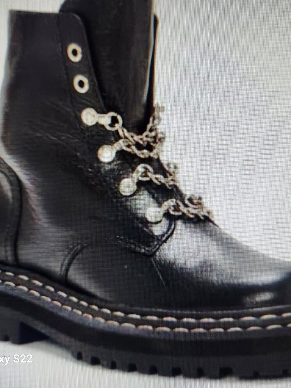 Vince Camuto Black Leather "Popinta" Combat Boots. NIB. Size 6